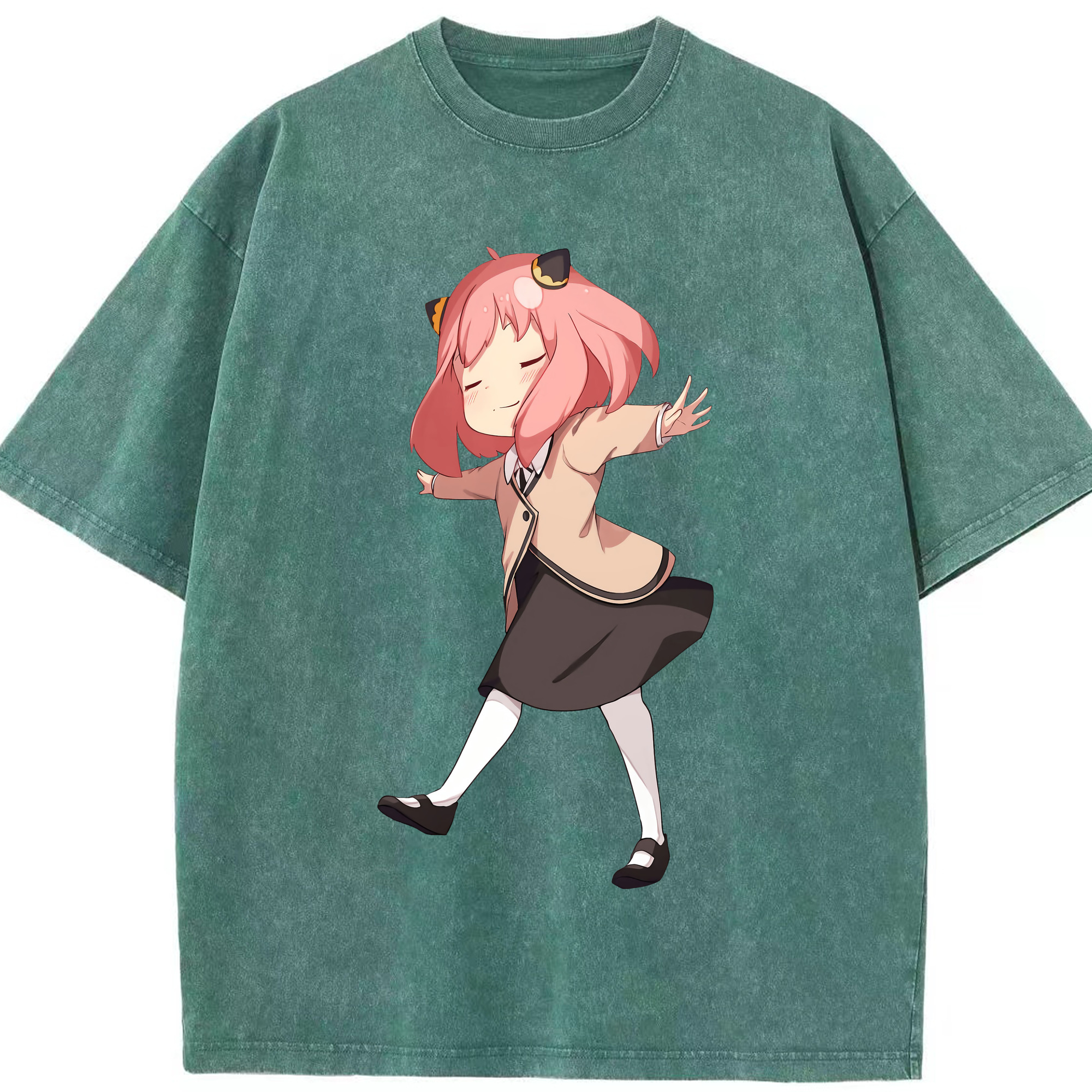 （画像用） SPY×FAMILY间谍家家酒 綿100% ヴィンテージ風 半袖Tシャツ（フロントプリント）